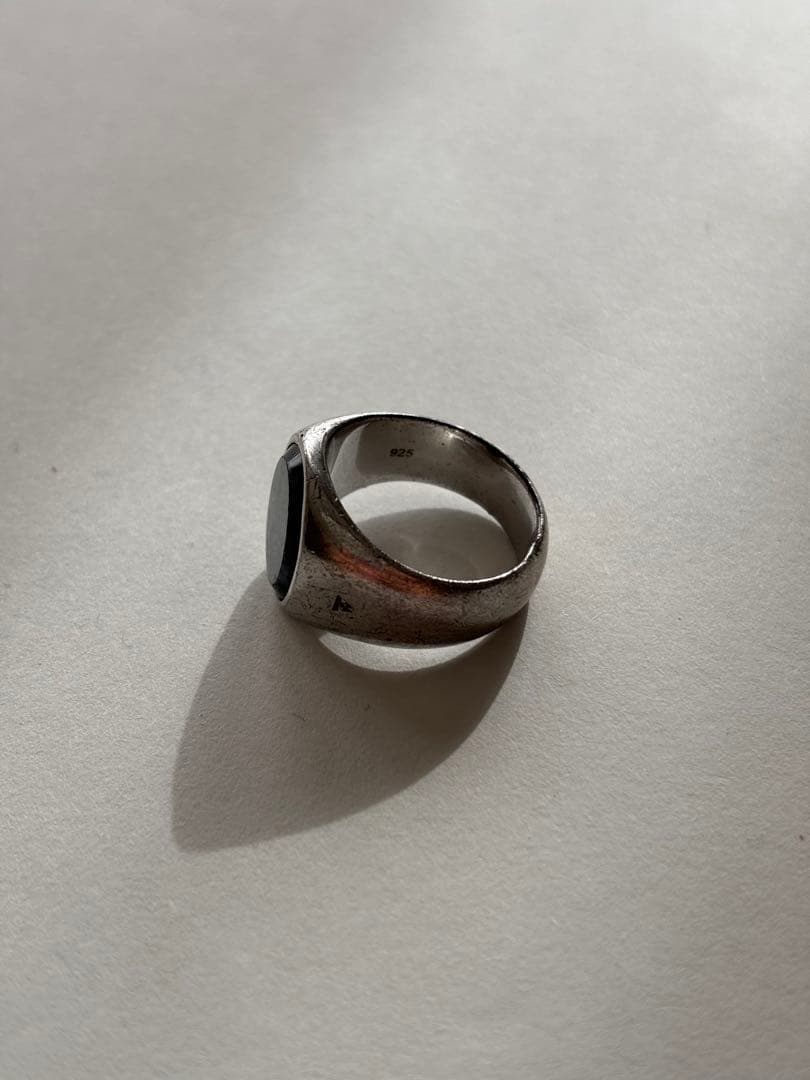 TOM WOOD トムウッドリングシルバー サイズ不確定　指輪　ブラックストーン