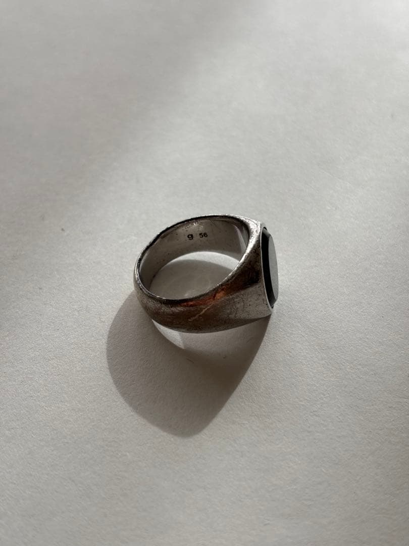 TOM WOOD トムウッドリングシルバー サイズ不確定　指輪　ブラックストーン
