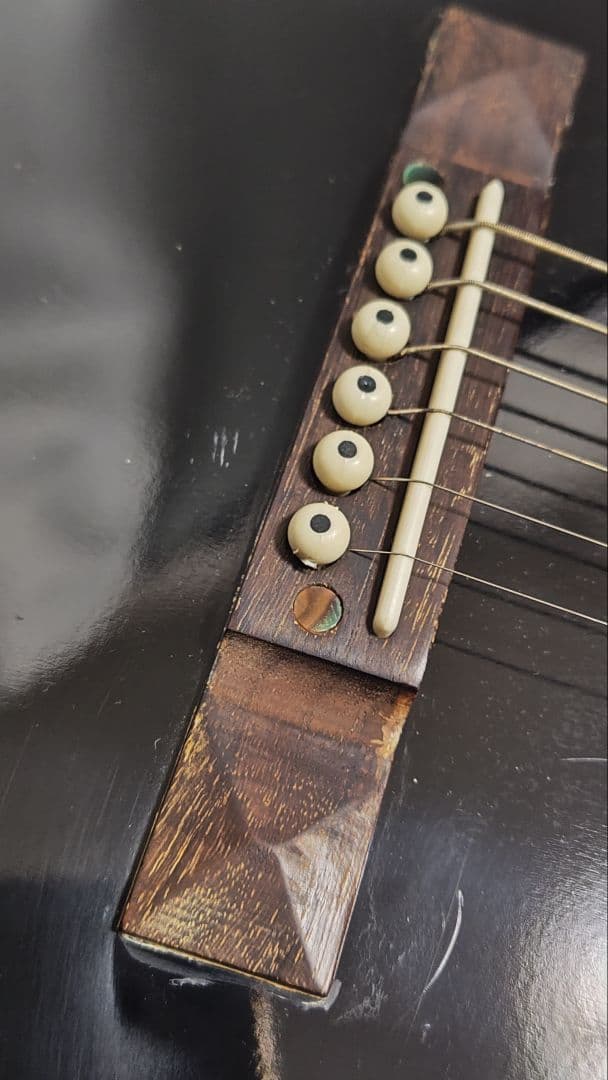 JJ Head ブラックアコースティックギター