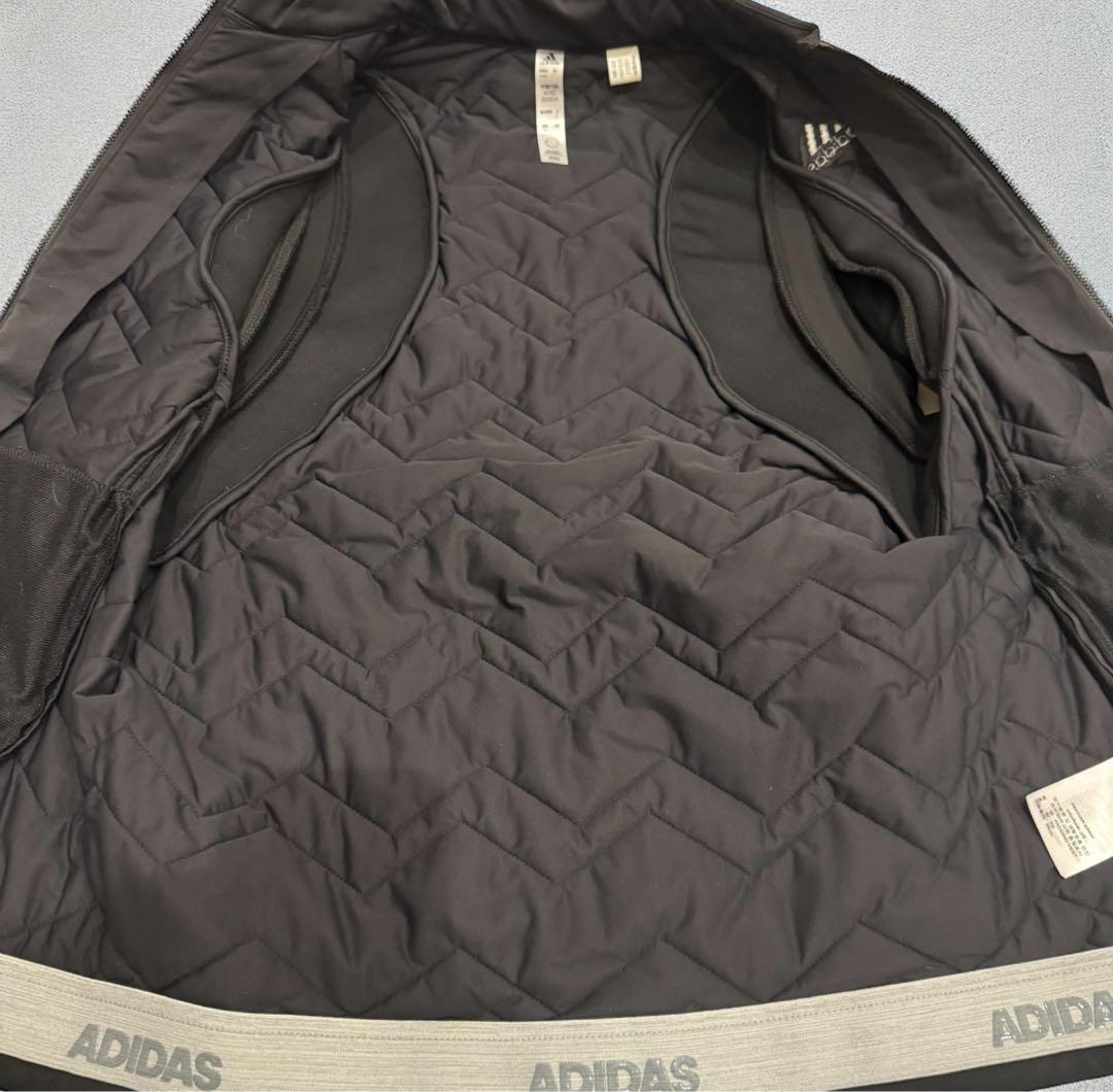 adidas 中綿ベスト×スカート セットアップ XS 黒 ゴルフ 防寒