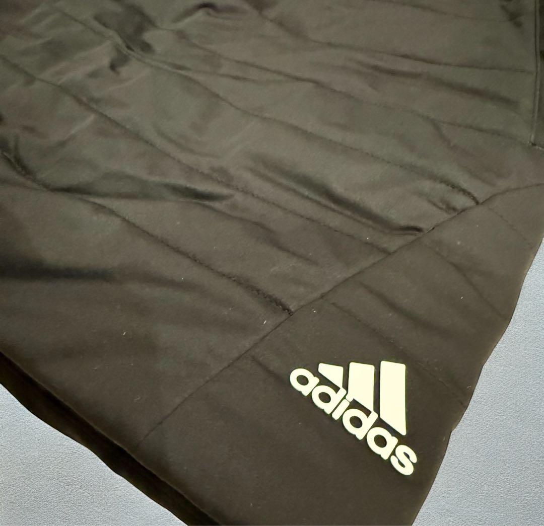 adidas 中綿ベスト×スカート セットアップ XS 黒 ゴルフ 防寒