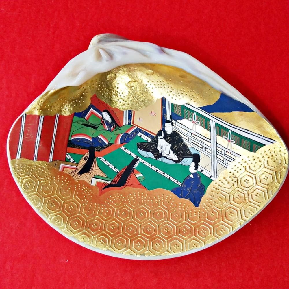 純金箔特大貝合わせ源氏物語絵巻