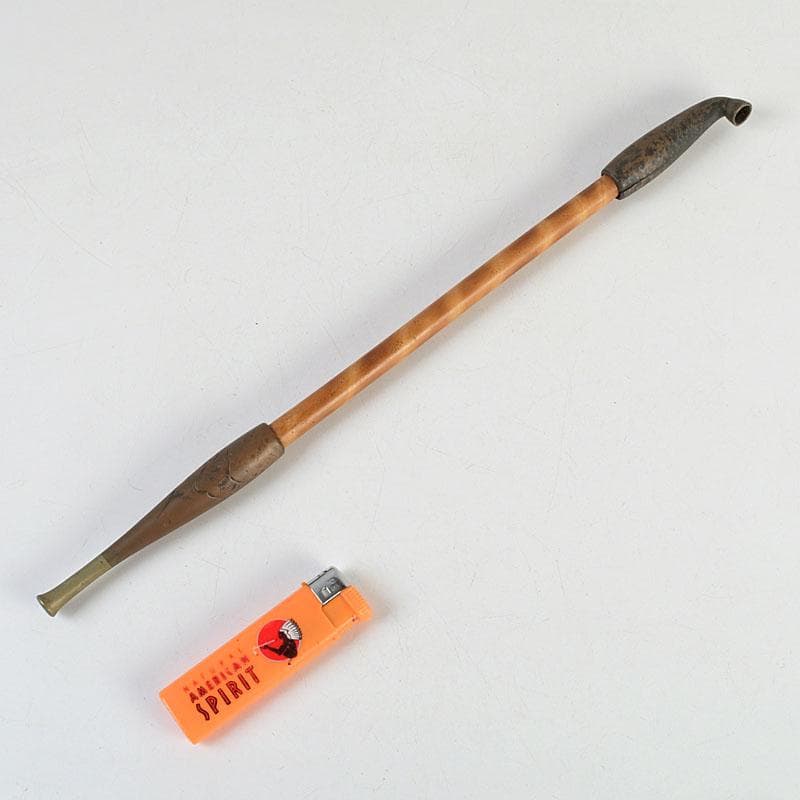 時代提げ物 喫煙具 銅製 村田銘刻印 煙管 キセル N 9413