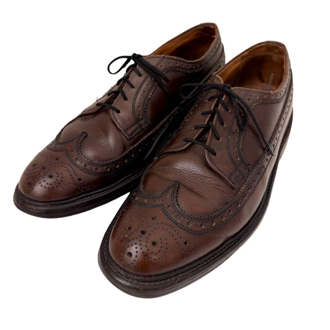 70s~ヴィンテージ レザーシューズ Florsheim ウイングチップ 革靴