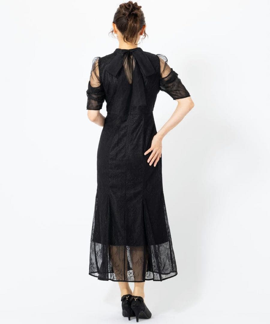 SNIDEL スナイデル　シアーショルダーレースドレス