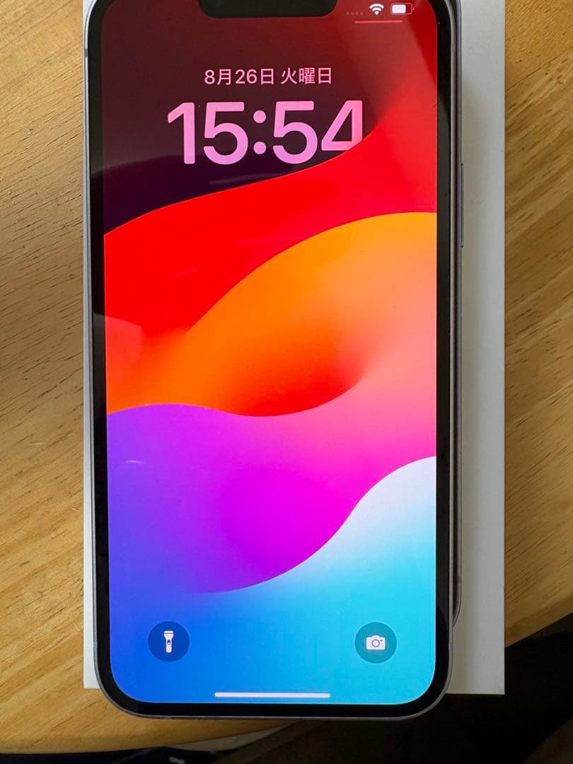 Apple iPhone 14 パープル 本体 128gb 背面ヒビ