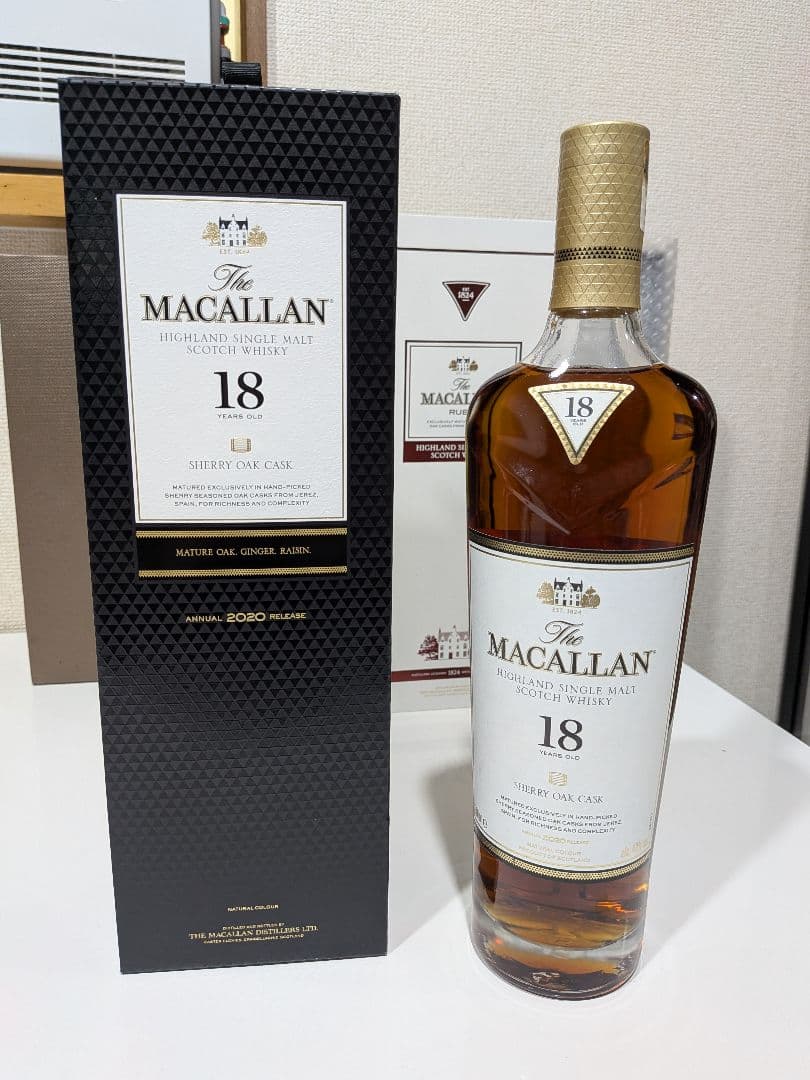 The Macallan 18年 シェリーオーク樽 700ml 2020年 ザ・マッカラン シェリーオーク 18年 700ml 43.00% ザ・マッカラン蒸留