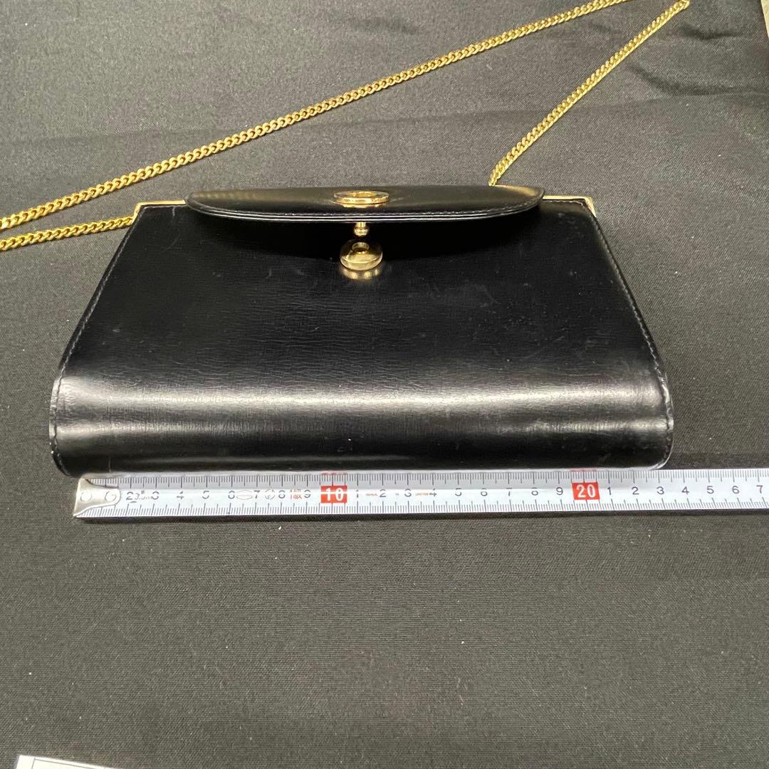 オールドグッチ　GUCCI ショルダーバッグ　サークルロゴ　ゴールド