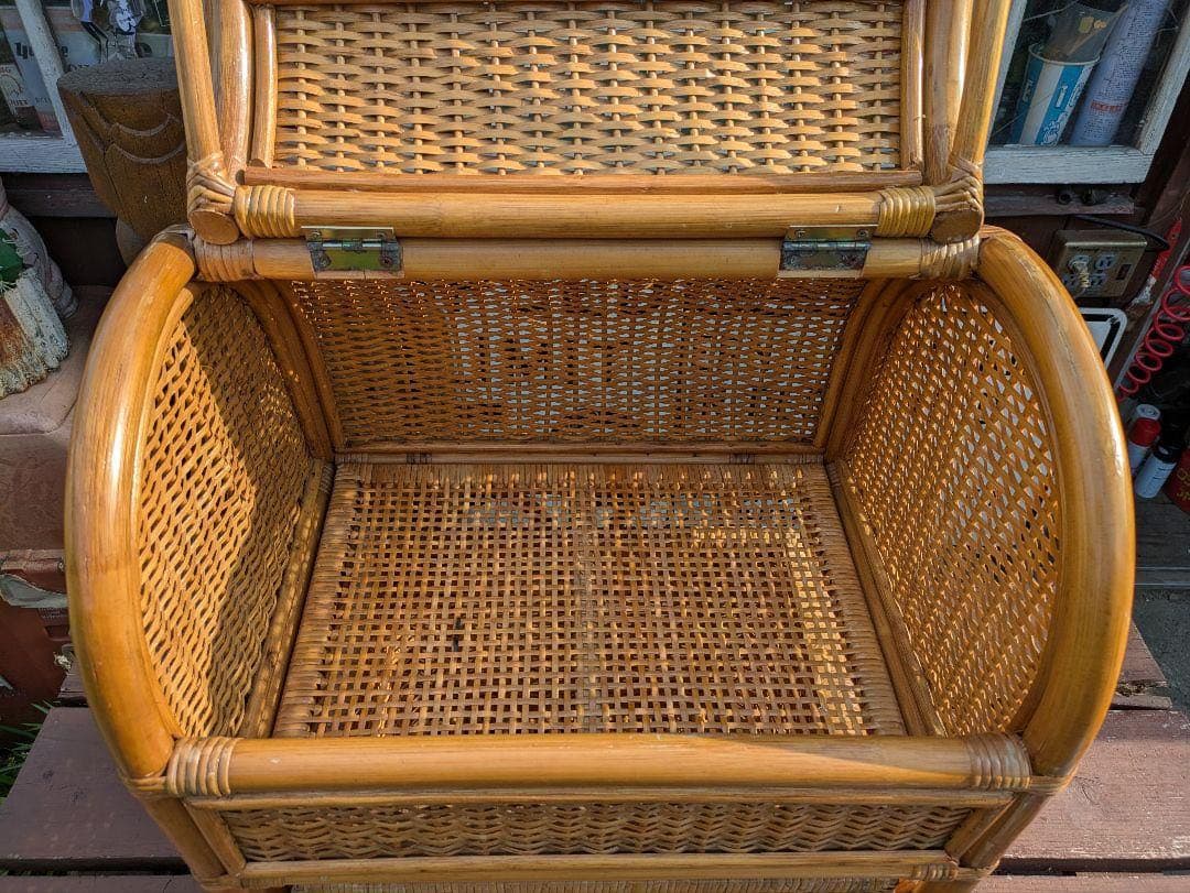 に*あ様 ラタン チェスト 籐 アンティーク ヴィンテージ カフェ 北欧 棚 家