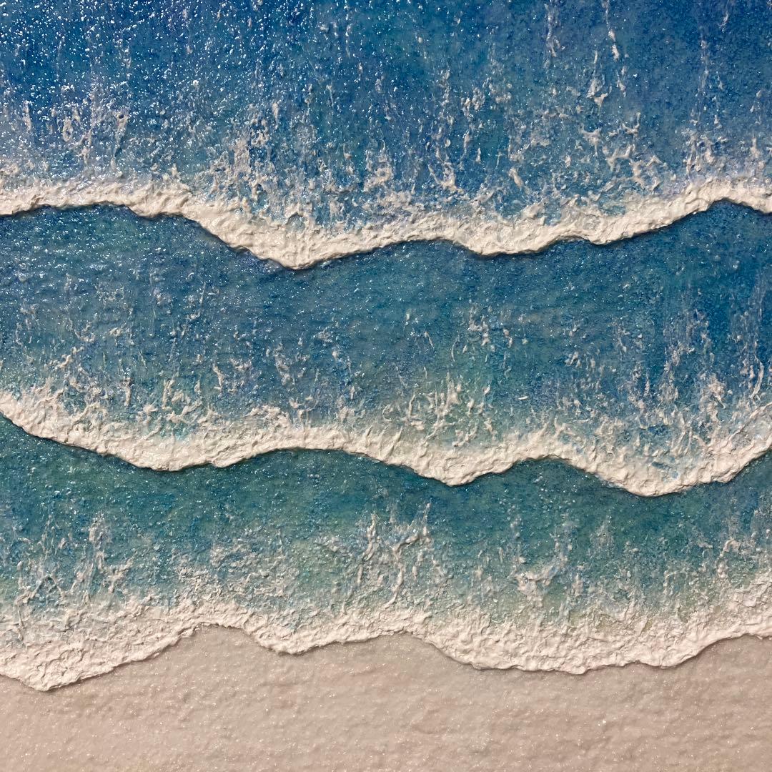 絵画 アクリル画 原画 海 癒し 風景画 テクスチャーアート 一点物 S