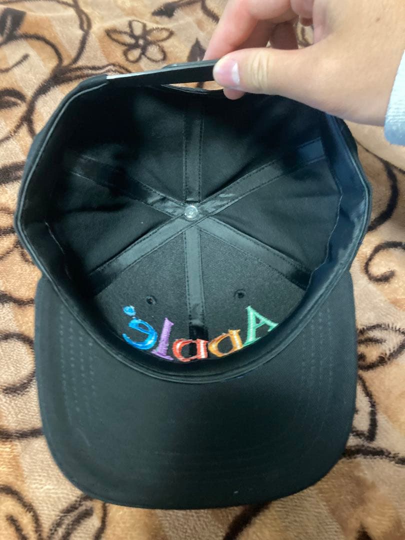 格安Apple アップルロゴヴィンテージキャップ帽子美品黒刺繍