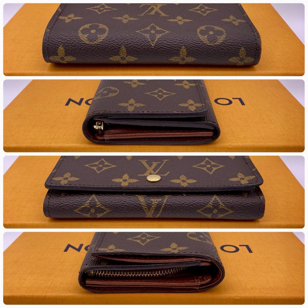ルイヴィトン モノグラム ポルトモネビエ トレゾール 二つ折り L字ジップ