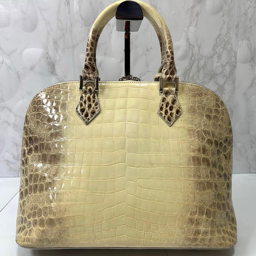 JRA公認 高級 ヒマラヤクロコ ハンドバッグ 未使用級 レディース