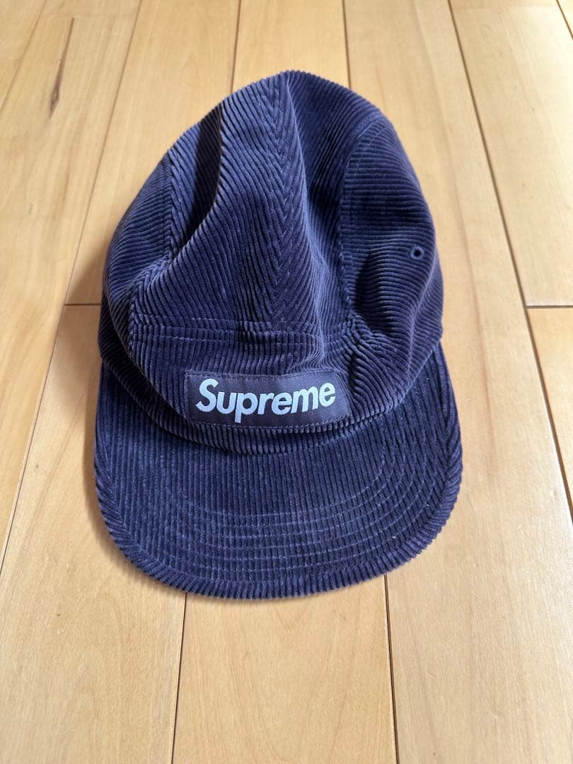 Supreme コーデュロイキャップ パープル
