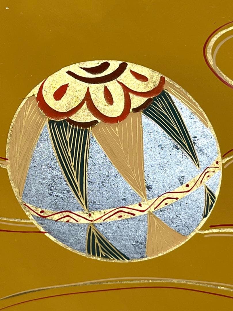 棗『手まり棗』銘々皿×5客セット漆器 天然木製 長期保管品 共