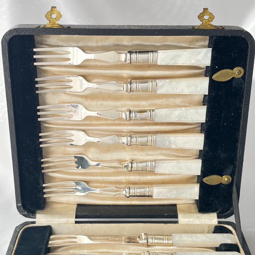 I S Greenberg】【白蝶貝】デザート / フルーツセット ケース