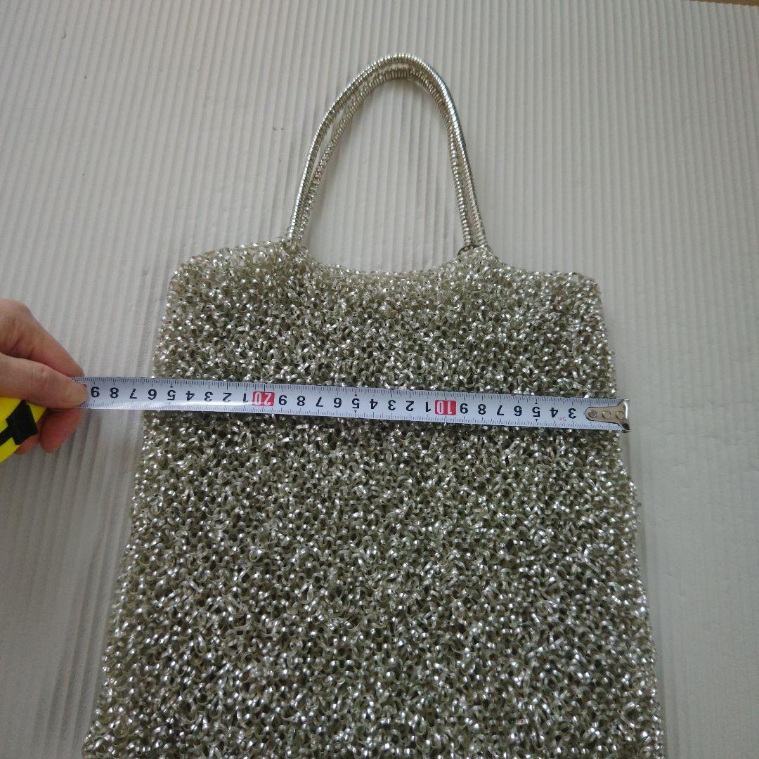 アンテプリマ　シルバー　ハンドバッグ　ワイヤーバッグ　スクエア