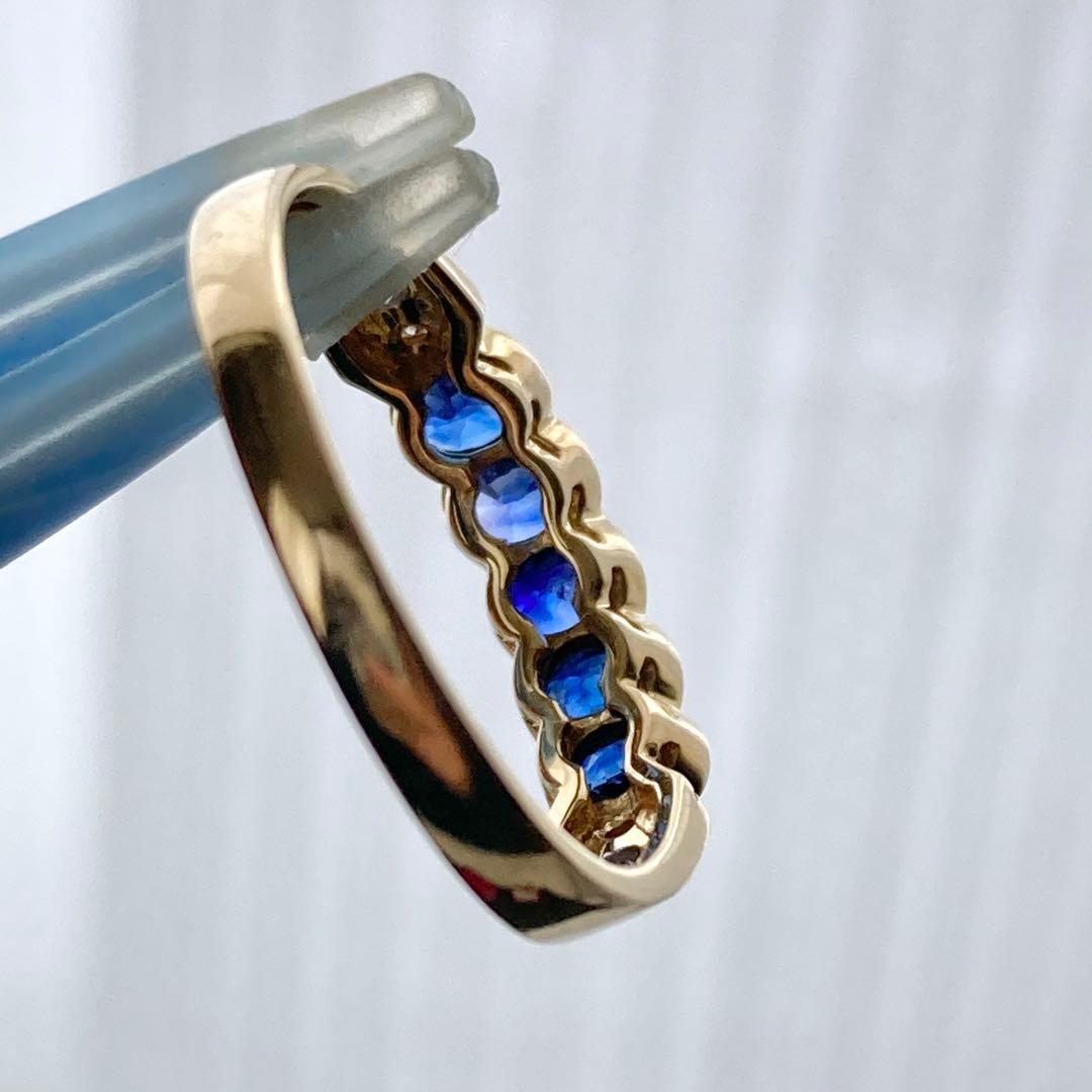 詳細不明リング　K18？ サファイア？ ダイヤモンド？