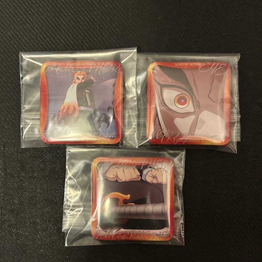 鬼滅の刃 煉獄杏寿郎 柱百景 柱展 エモーショナル缶バッジ40 3個セット