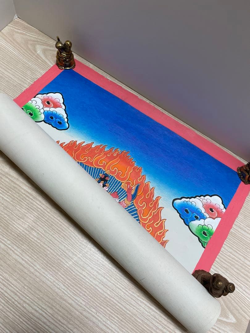 《 チベット密教　1点物 》 手描き　曼荼羅　チャクラサンバラ　歓喜　仏教　密教