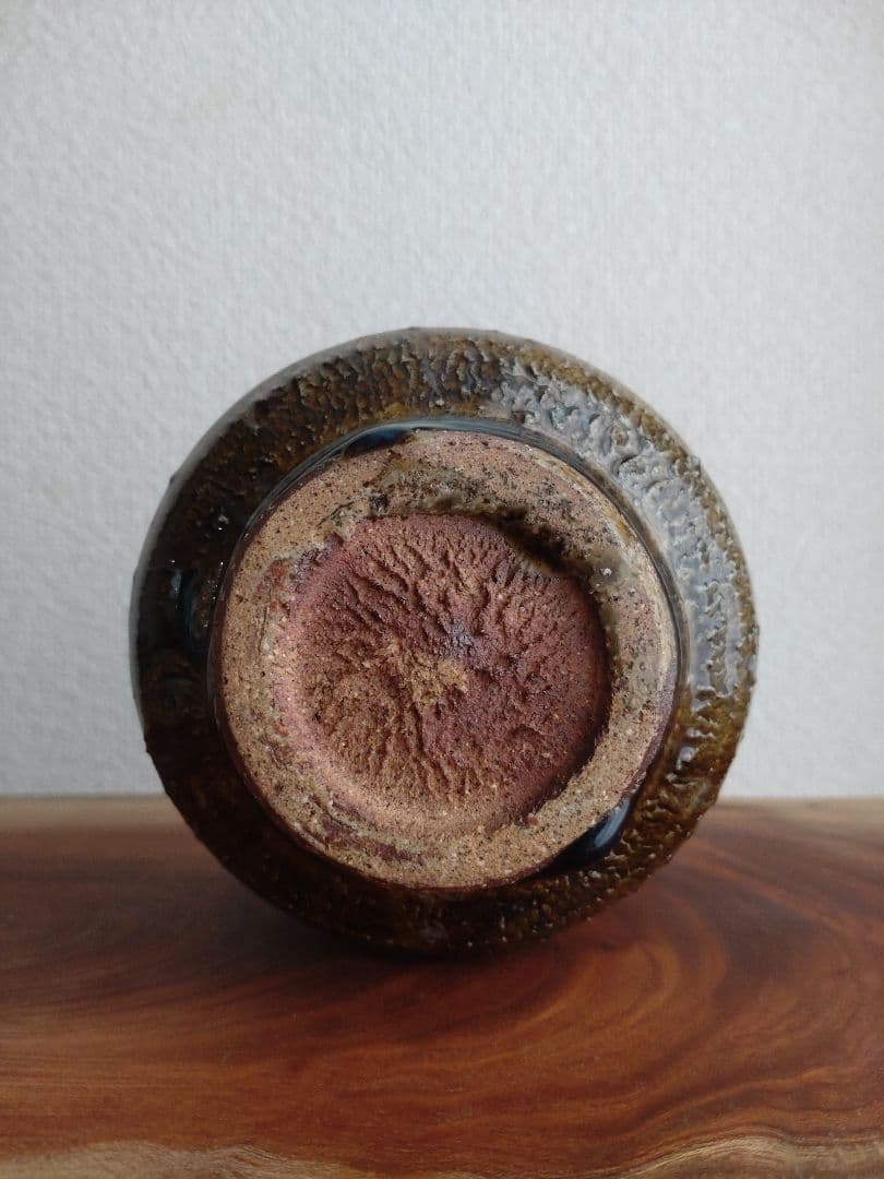 押小路窯 栗田庄左エ門作 極上品松茶茶碗 共箱/茶道具