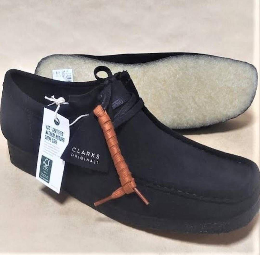 Clarks ブラック Wallabee 25cm クラークス ワラビー 黒