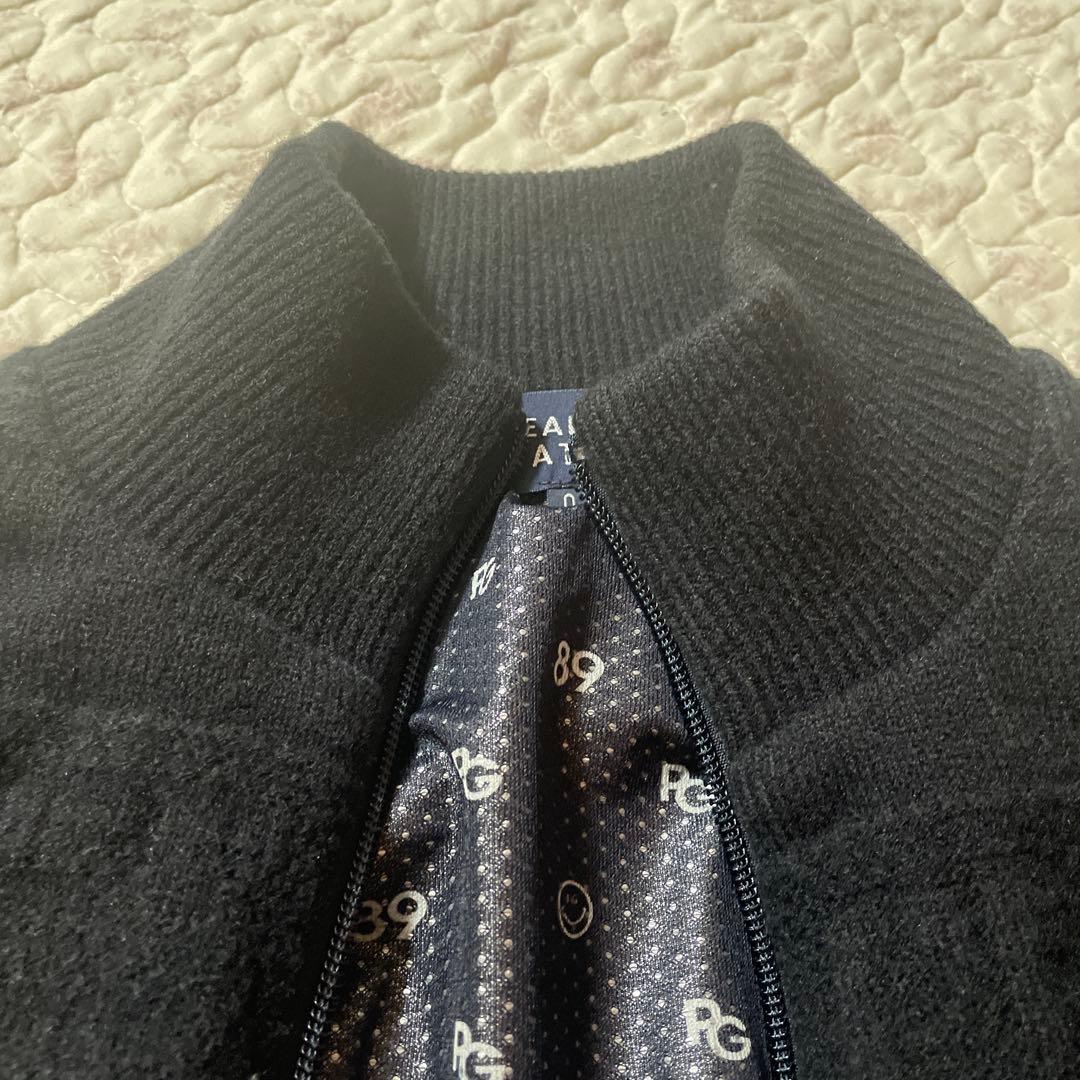 美品パーリーゲイツニットブルゾン裏地つき