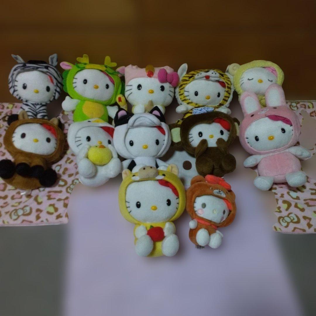 美品‼️可愛い‼️キティ 着ぐるみ１２体セット‼️干支