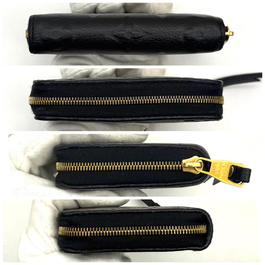 【極上美品】ルイヴィトン モノグラム アンプラント ジッピーパース 黒