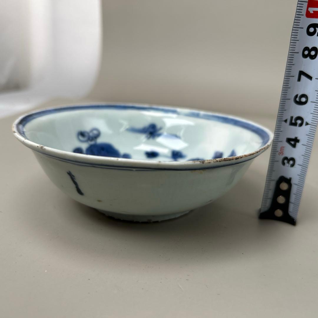 白磁 染付 李朝 朝鮮陶器 古伊万里 染付鉢 アンティーク白磁 古玩 1