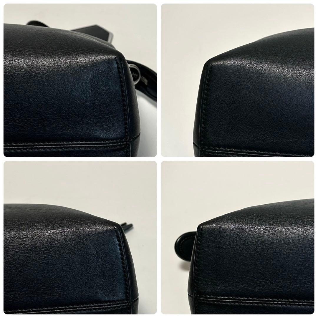 u25【極美品】保存袋付フェンディバイザウェイ　ミディアム黒2wayショルダー.