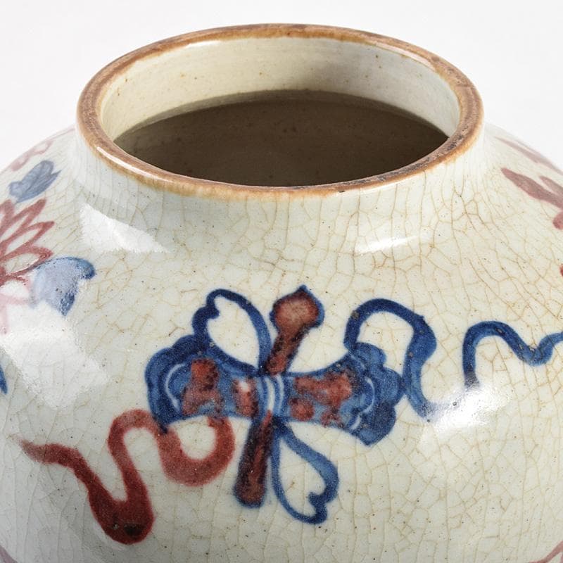 中国 青花釉裏紅 宝尽文 小壷 M R5032 - メルカリ