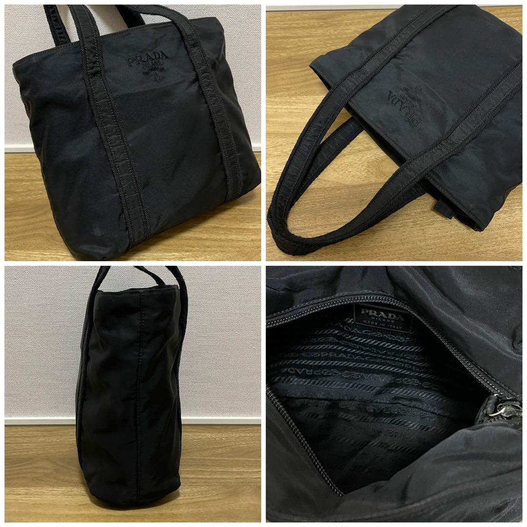《美品》PRADA（プラダ）ナイロン ハンドバッグ ブラック 黒