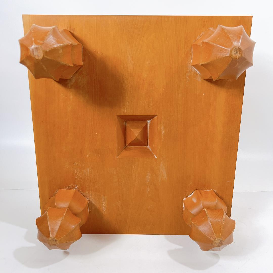 【囲碁 足付 高級碁盤】貴重 極厚 5寸7分 本榧 桐箱 へそ有り 板目 木裏