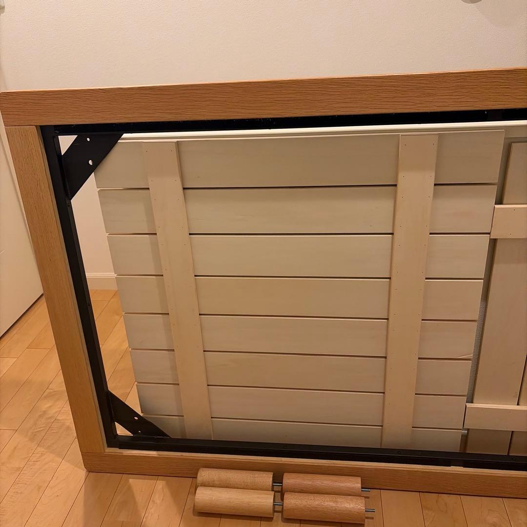 無印良品 MUJI 脚付きベッドフレーム シングル　木製　オーク