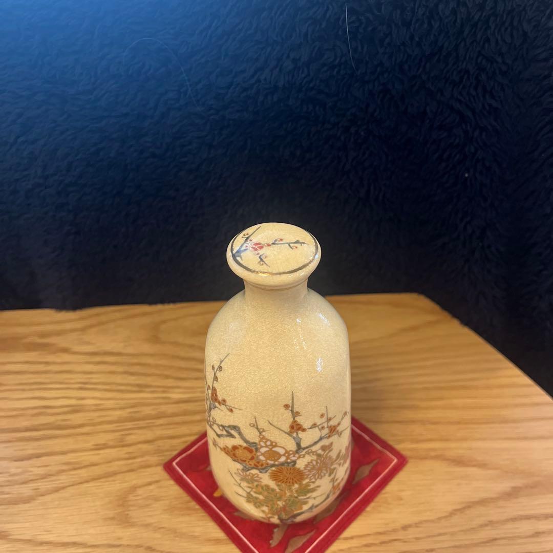 骨董薩摩焼徳利 苗代川焼 蕎麦釉 山徳利 油徳利 薩摩焼 民窯 民藝 や