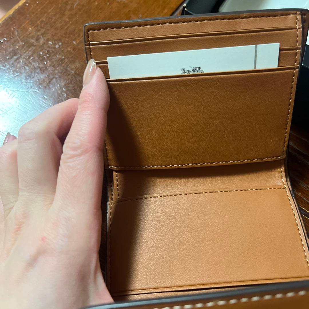 COACH 三つ折り財布 ブラウン/ベージュ
