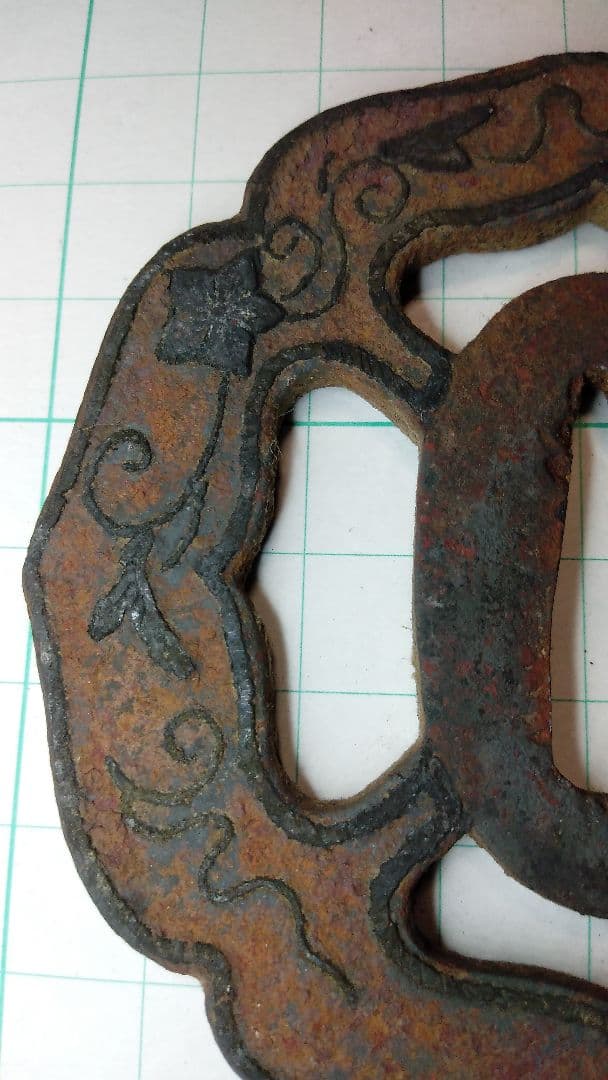 鍔　鉄鍔　アンティーク　骨董　金工　古美術　つば