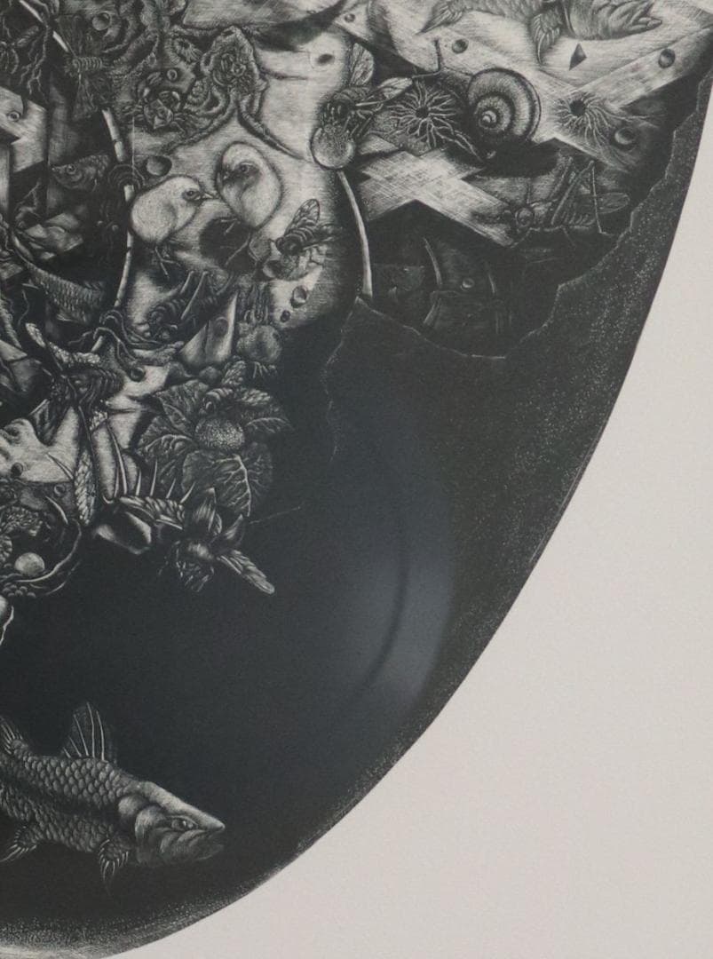 小林敬生　「蘇生の刻・飛翔」小口木版画　約６８×４６ｃｍ　《真作》　ｍｃ