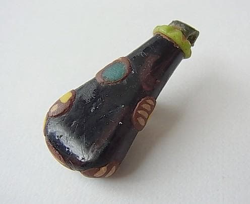 ☆K0503☆古代とんぼ玉 (A51) イスラム 特大ペンダント ガラスビーズ