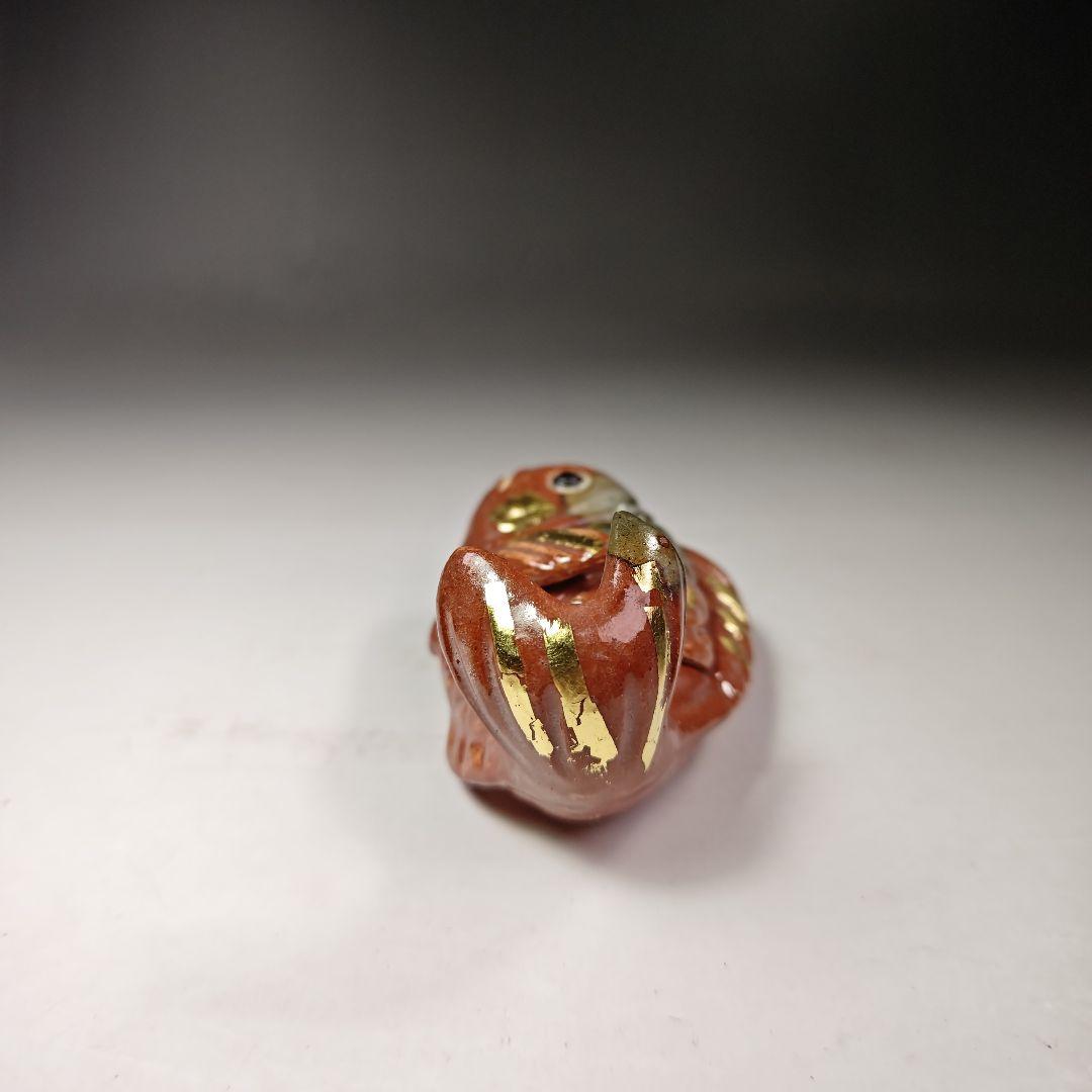 イ296 香合『加州梅山窯 香野壮明』『鯛 香合 共箱』茶道具