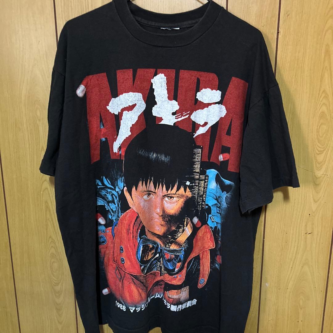 AKIRA アキラ 両面プリント アニメ 映画 Tシャツ XL 黒 フェード