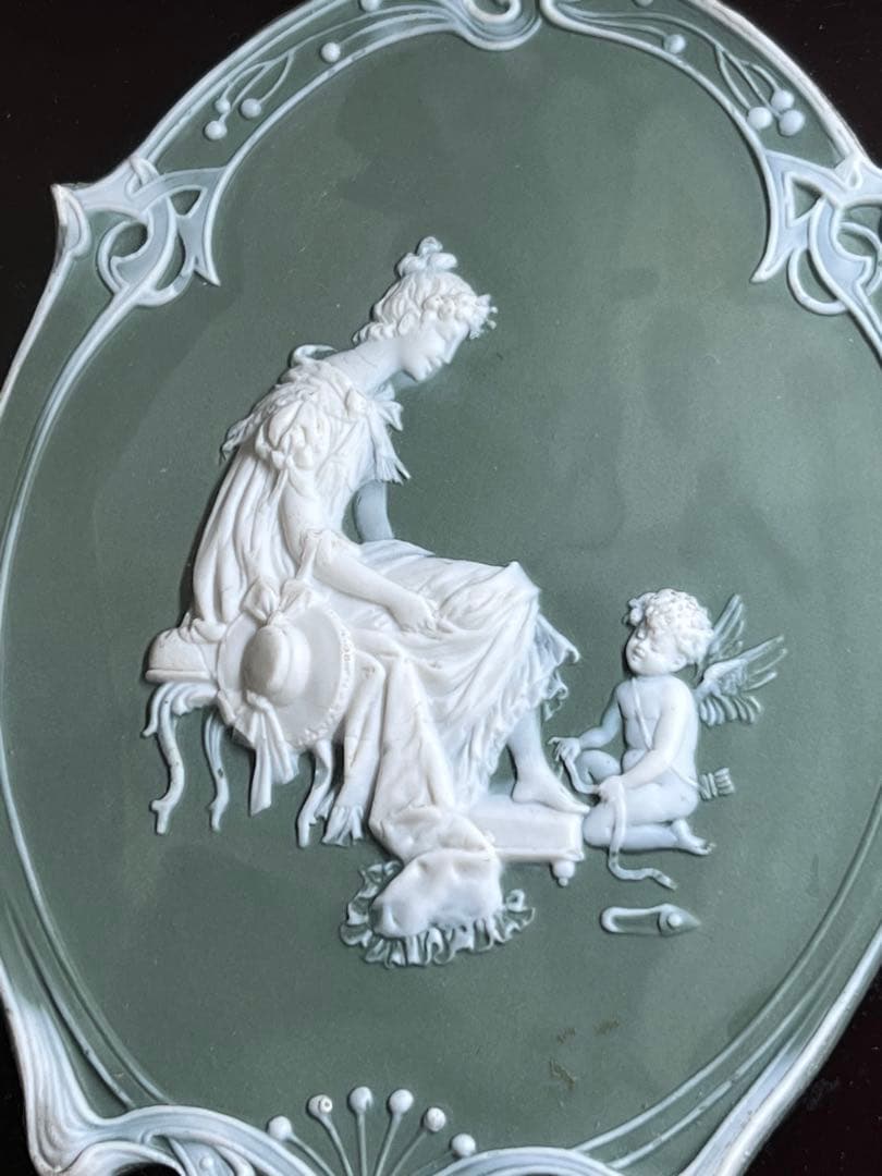 英国　パテ・シュール・パテ　女神、天使文額　東Y7-1218☆1Fトトサ