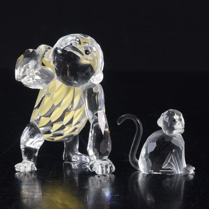 SWAROVSKI スワロフスキー クリスタルガラス 猿 箱付 2点