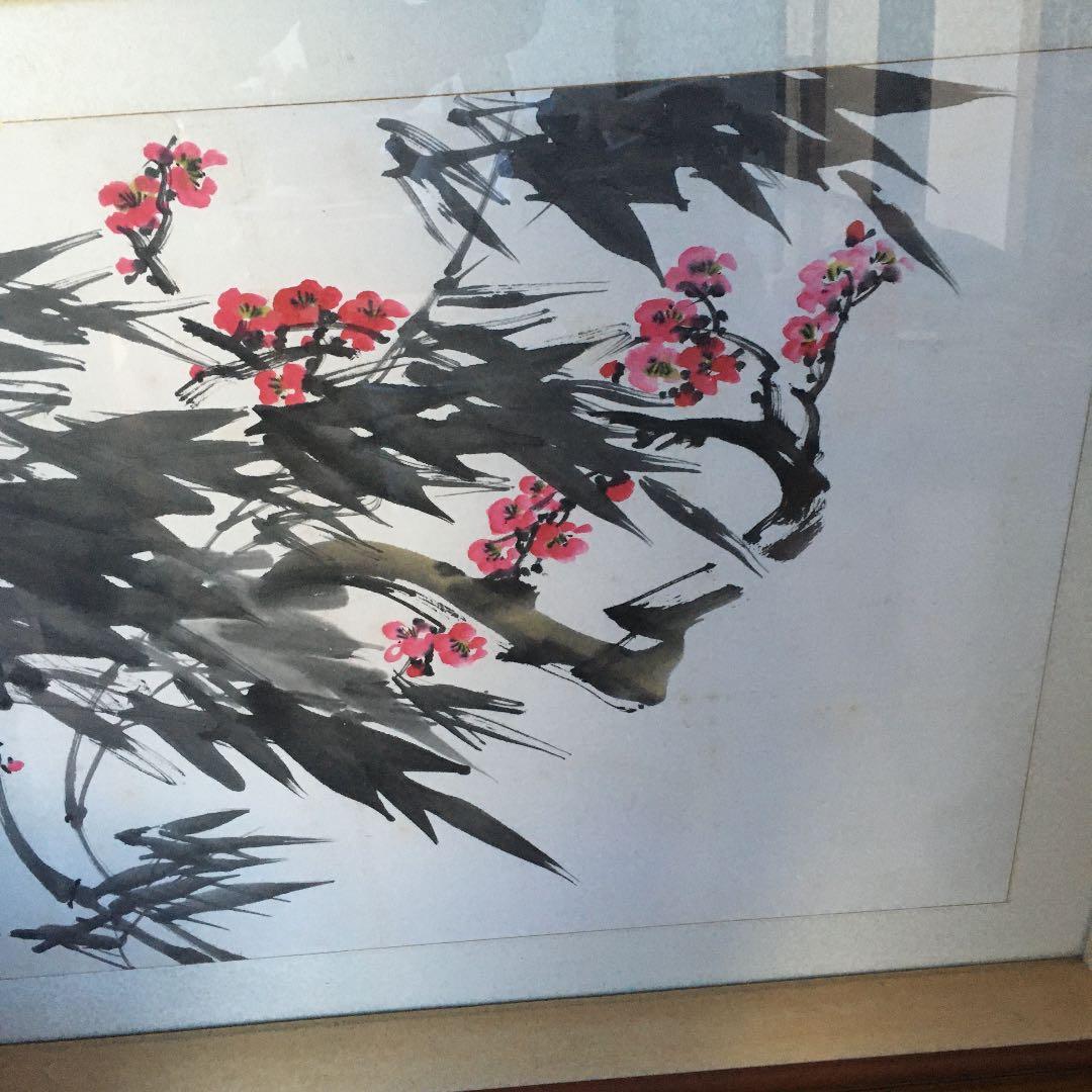 梅と竹の絵　肉筆