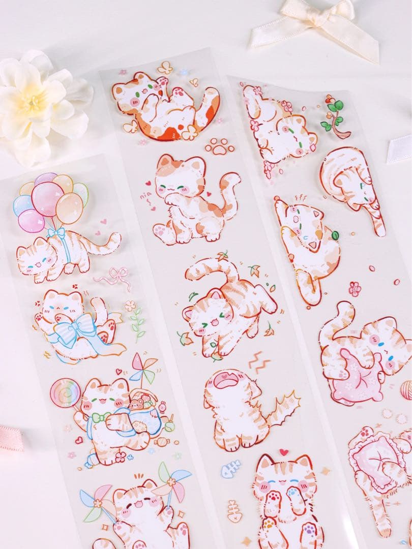 海外マスキングテープ巻売りまとめ売り ねこちゃんセット アニマル