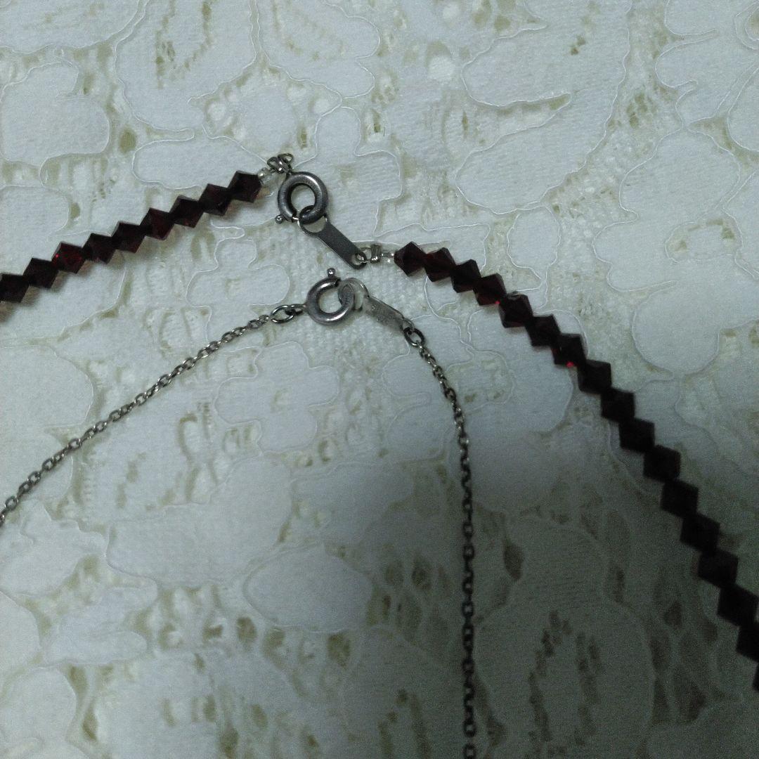 シルバー 925 妖精 フェアリー ペンダント ストーン付 ネックレス ガーネッ