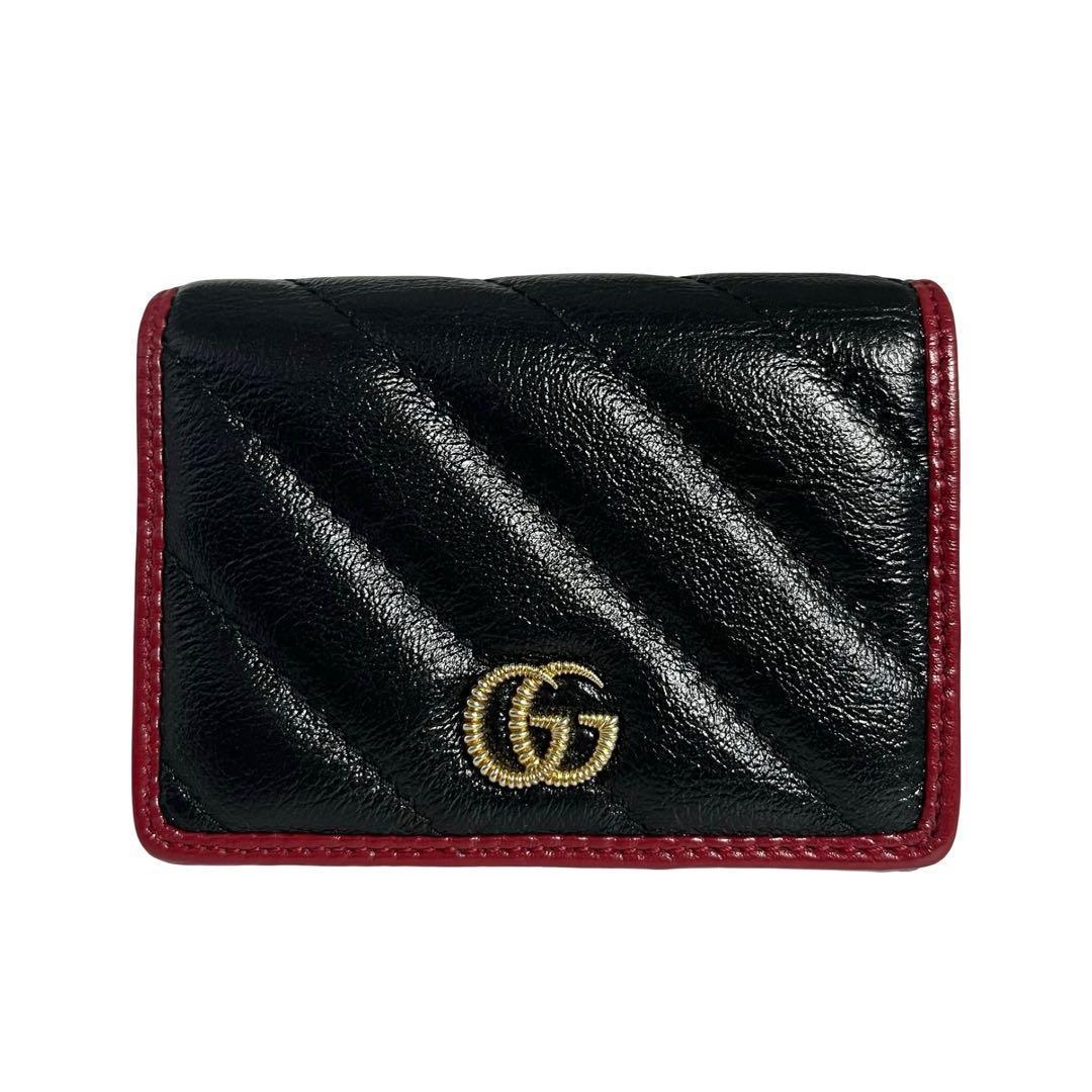 レア✨グッチ 二つ折り財布 GGマーモント キルティング レザー バイ