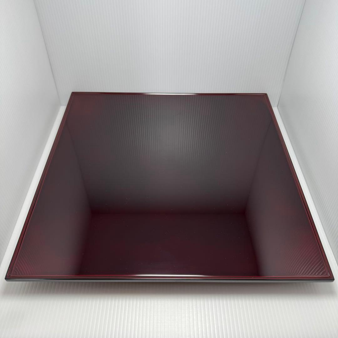 新品 輪島塗 慶塚 慶塚漆器 盛器 菓子器 漆器 漆 器 四角型 赤茶 箱