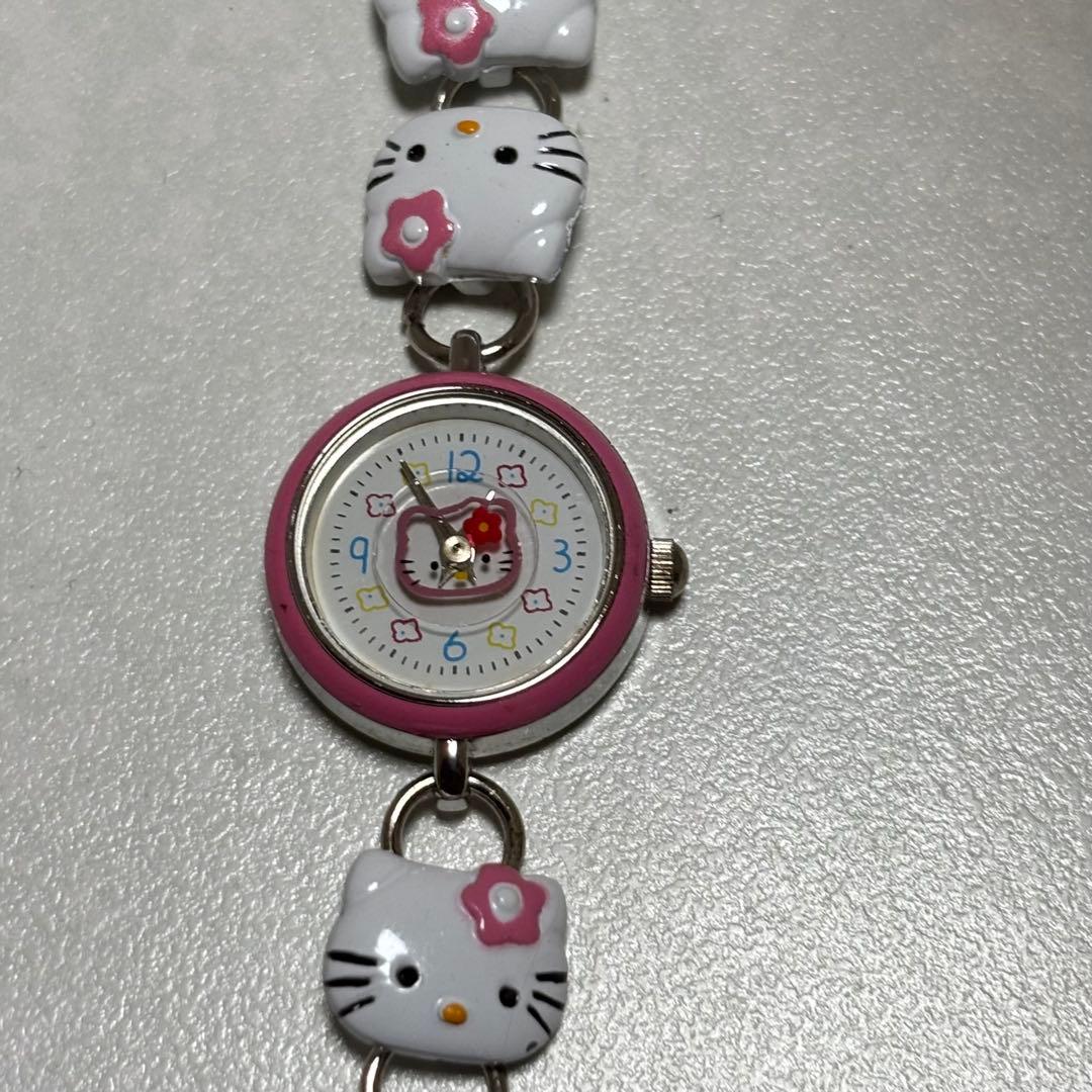 ハロー キティ 腕時計 ブレスレット型 電池交換済 平成レトロ 非売品